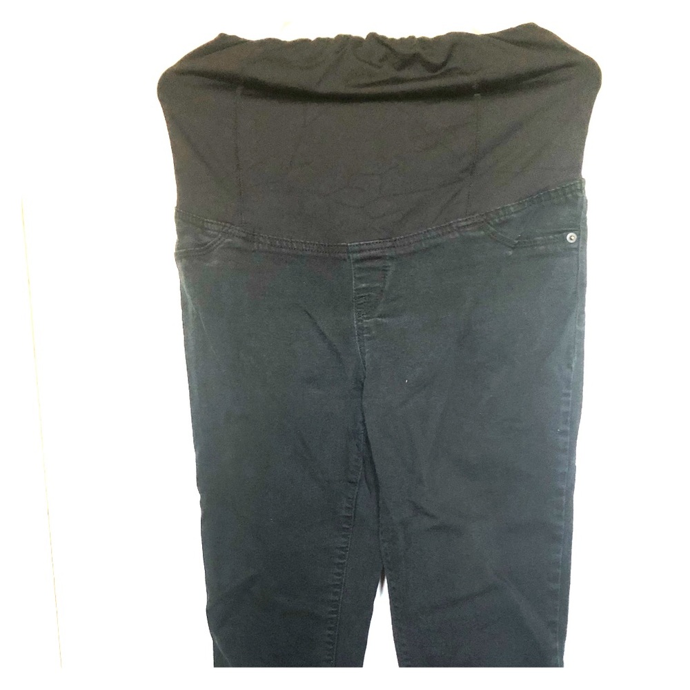 Black skinny maternity jeans